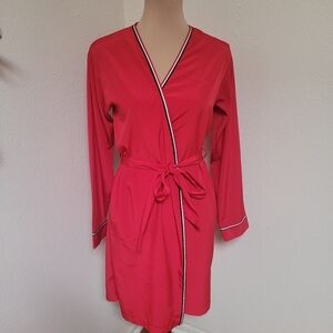 Tommy Hilfiger Vibrant Red Belted Robe